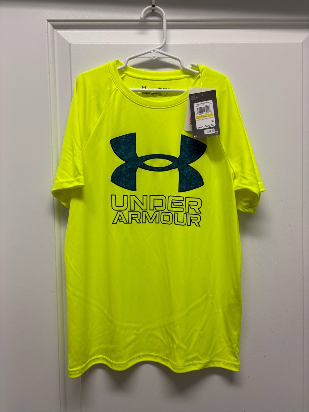 Under Armour Neon Yellow Performance Tee Youth M